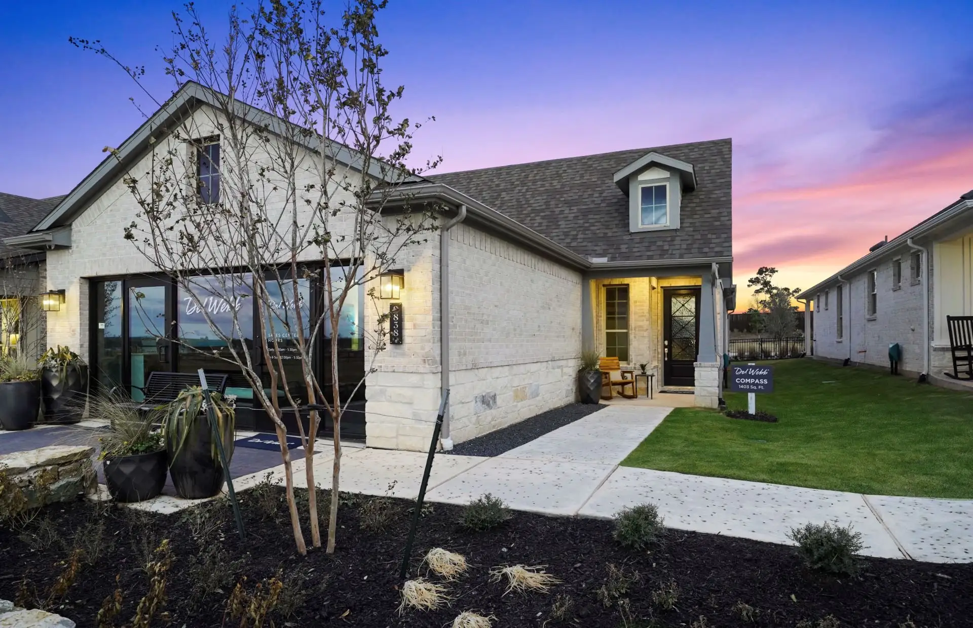 Exterior details and patio area of a home in Del Webb in Chambers Creek, Willis (Image 1). Exterior details and patio area of a home in Del Webb in Chambers Creek, Willis (Image 1).