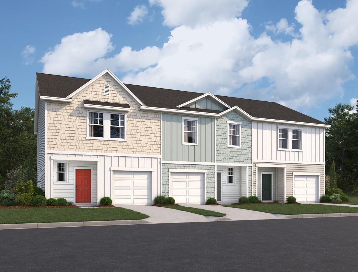 Front exterior of a new home in Halstead, Moncks Corner, SC, highlighting curb appeal (Image 1).