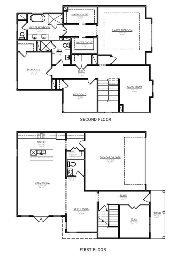 2D floor plan layout for the Wortham by Sullivan Brothers Builders in Timbergrove Trails, Houston, TX (Image 1). 2D floor plan layout for the Wortham by Sullivan Brothers Builders in Timbergrove Trails, Houston, TX (Image 1).