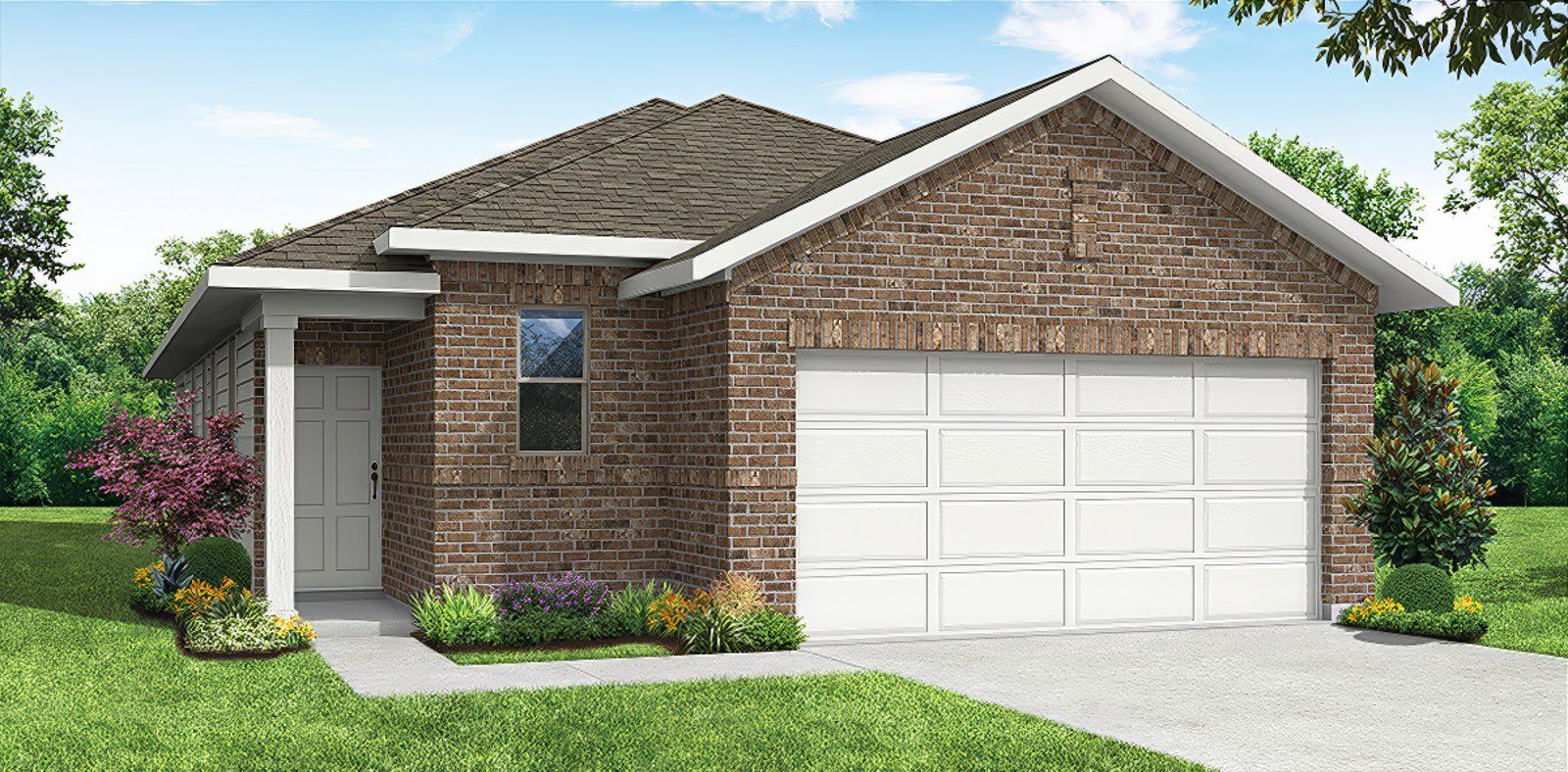 Front exterior of a new home in Churchill, Anna, TX, highlighting curb appeal (Image 1). Front exterior of a new home in Churchill, Anna, TX, highlighting curb appeal (Image 1).