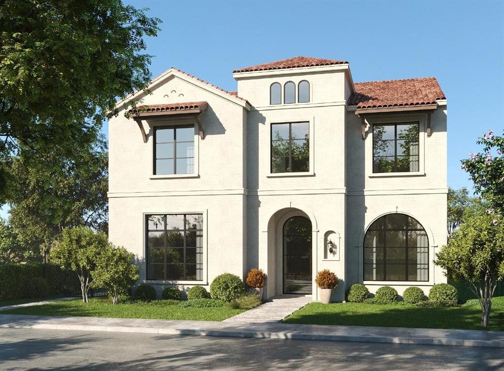 Front exterior of a new home in , Southlake, TX, highlighting curb appeal (Image 1). Front exterior of a new home in , Southlake, TX, highlighting curb appeal (Image 1).