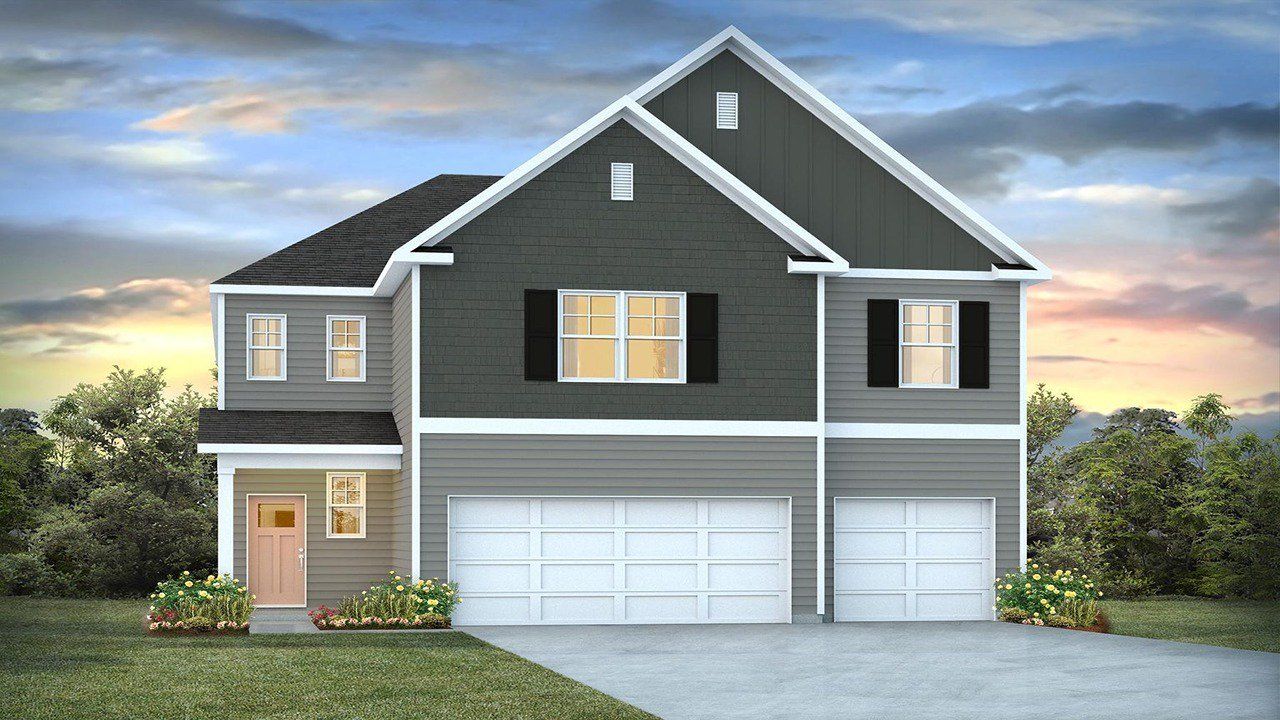 Front exterior of a new home in The Garrison, Ladson, SC, highlighting curb appeal (Image 1). Front exterior of a new home in The Garrison, Ladson, SC, highlighting curb appeal (Image 1).