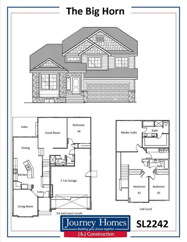 2D floor plan layout for the Big Horn by J&J Construction in Southridge, Johnstown, CO (Image 1). 2D floor plan layout for the Big Horn by J&J Construction in Southridge, Johnstown, CO (Image 1).