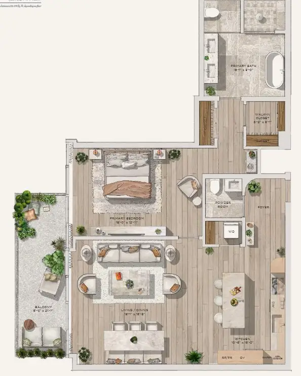 2D floor plan layout for the RESIDENCE 02 by Terra Group in The WELL Bay Harbor Islands, Bay Harbor Islands, FL (Image 1). 2D floor plan layout for the RESIDENCE 02 by Terra Group in The WELL Bay Harbor Islands, Bay Harbor Islands, FL (Image 1).