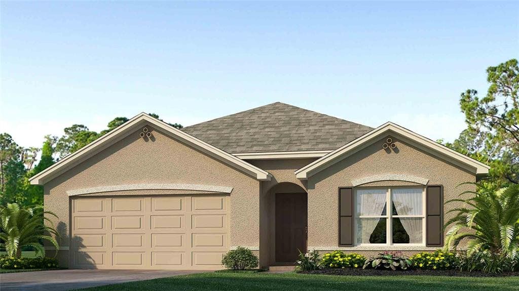 Front exterior of a new home in Brookside, Ruskin, FL, highlighting curb appeal (Image 1). Front exterior of a new home in Brookside, Ruskin, FL, highlighting curb appeal (Image 1).