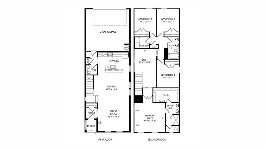 2D floor plan layout of this home in Silverleaf Reserve Bungalows, Winter Garden, FL (Image 1). 2D floor plan layout of this home in Silverleaf Reserve Bungalows, Winter Garden, FL (Image 1).