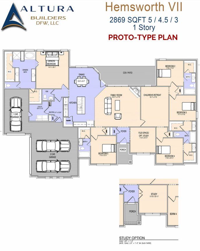 2D floor plan layout for the Hemsworth VII by Altura Homes in Creekview Farms, Greenville, TX (Image 1). 2D floor plan layout for the Hemsworth VII by Altura Homes in Creekview Farms, Greenville, TX (Image 1).
