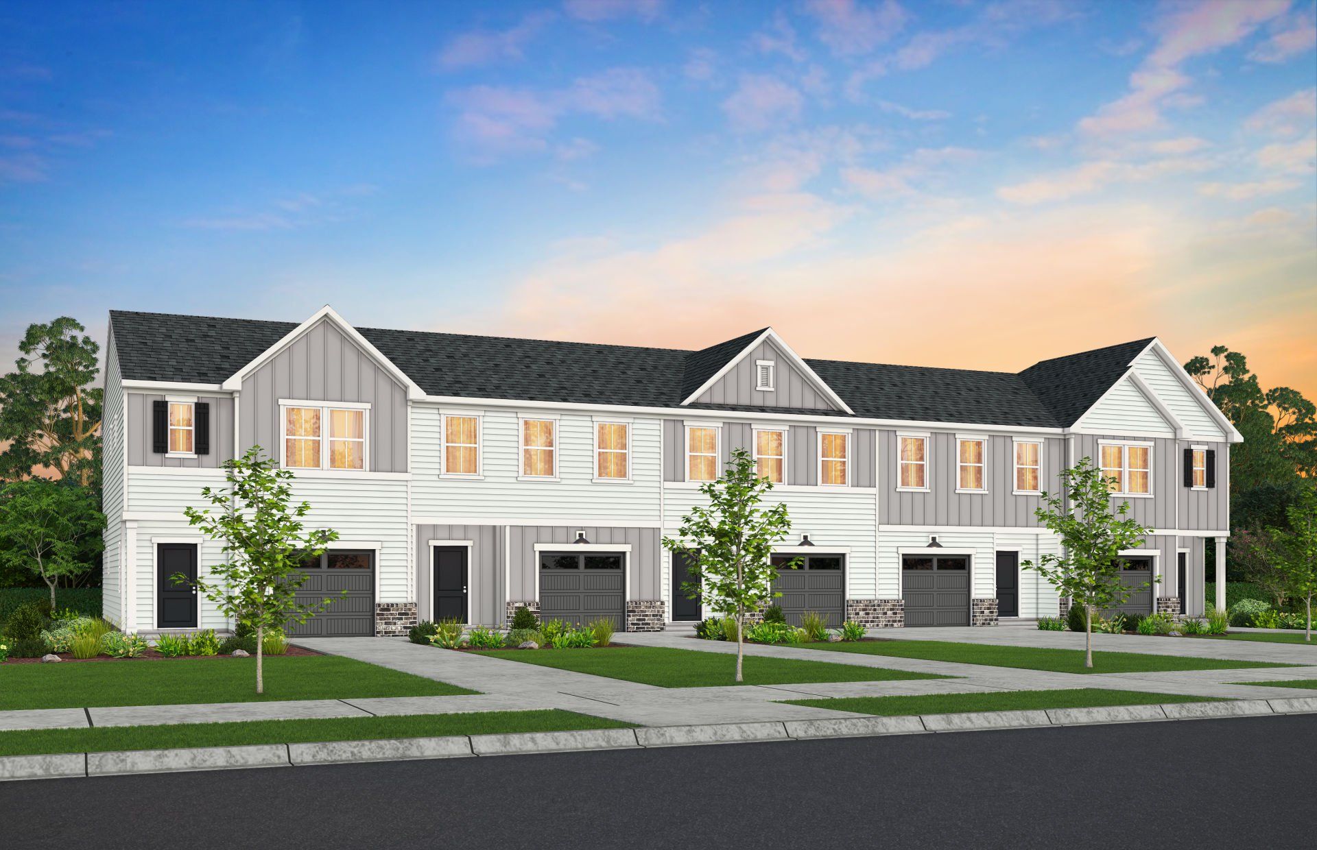 Front exterior of a new home in Mallard Park, Charlotte, NC, highlighting curb appeal (Image 1). Front exterior of a new home in Mallard Park, Charlotte, NC, highlighting curb appeal (Image 1).