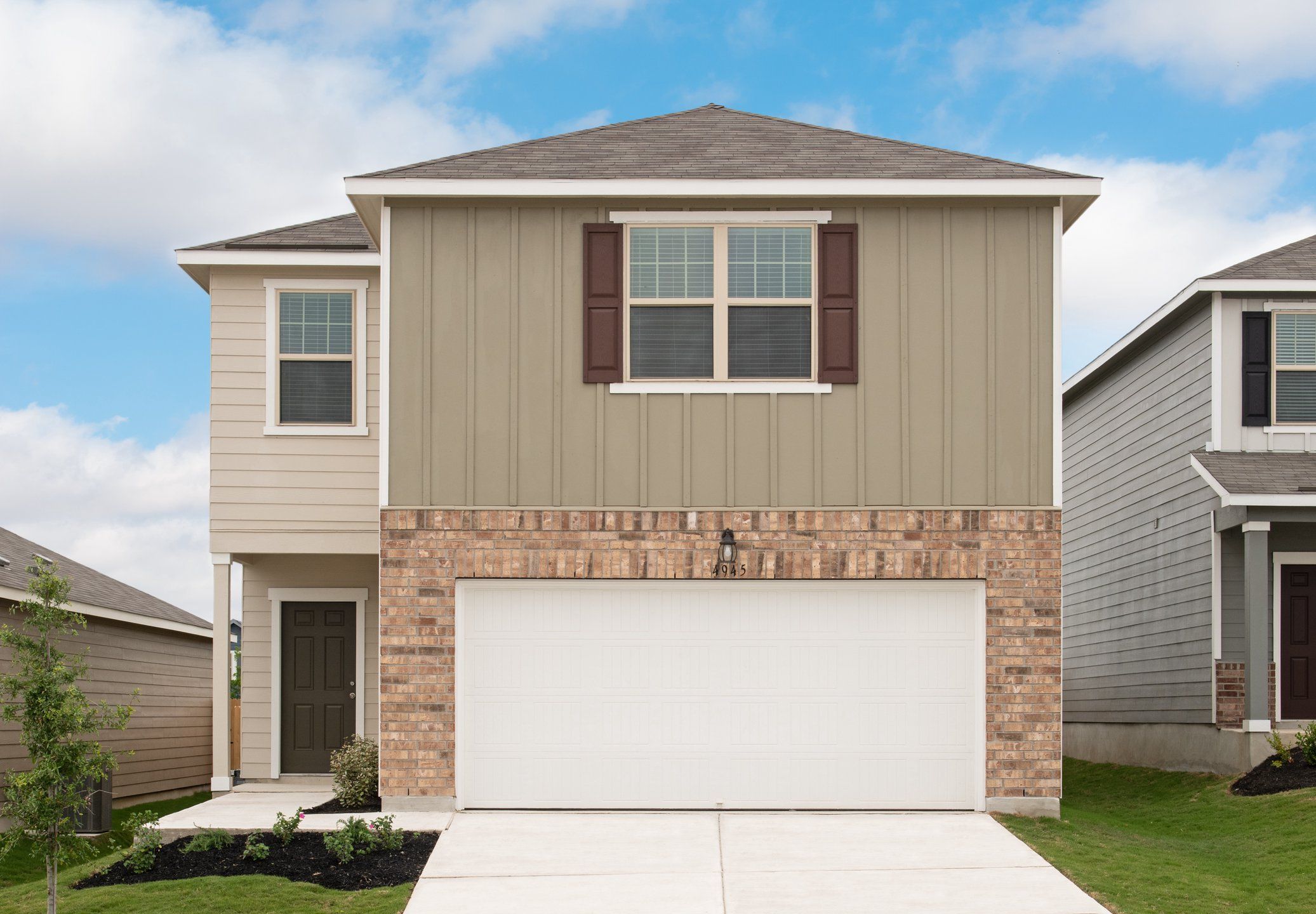 Exterior details and patio area of a home in The Wilder, Adkins (Image 1).