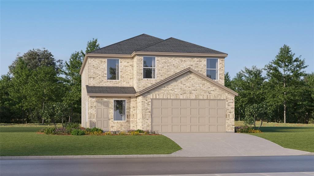 Front exterior of a new home in , Little Elm, TX, highlighting curb appeal (Image 1).