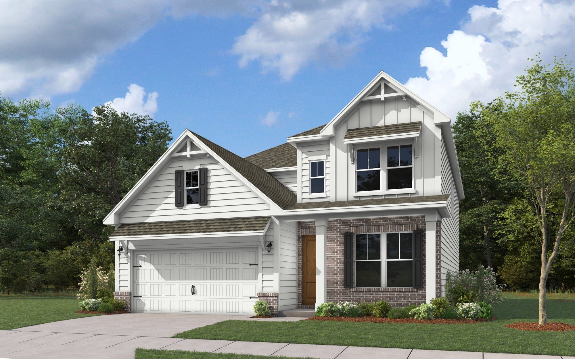 Front exterior of a new home in Pyles Station, Chapel Hill, TN, highlighting curb appeal (Image 1). Front exterior of a new home in Pyles Station, Chapel Hill, TN, highlighting curb appeal (Image 1).