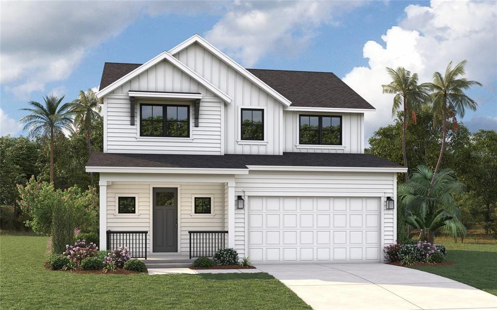 Front exterior of a new home in , Tampa, FL, highlighting curb appeal (Image 1). Front exterior of a new home in , Tampa, FL, highlighting curb appeal (Image 1).