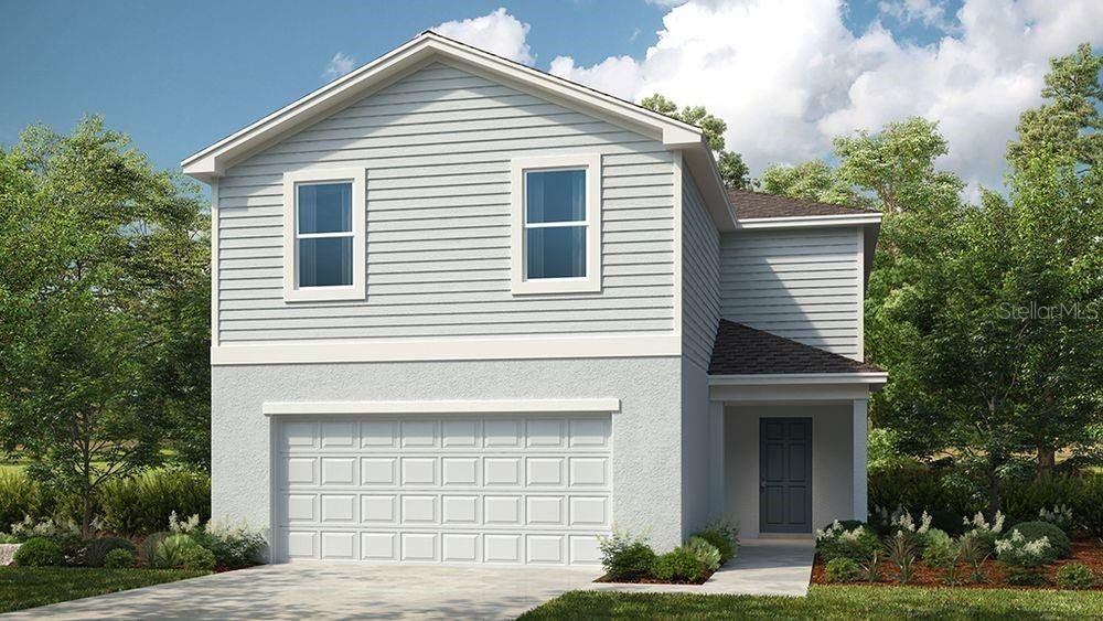 Front exterior of a new home in Firethorn, Parrish, FL, highlighting curb appeal (Image 1). Front exterior of a new home in Firethorn, Parrish, FL, highlighting curb appeal (Image 1).