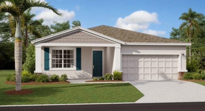 Front exterior of a new home in Hamilton Bluff, Haines City, FL, highlighting curb appeal (Image 1). Front exterior of a new home in Hamilton Bluff, Haines City, FL, highlighting curb appeal (Image 1).