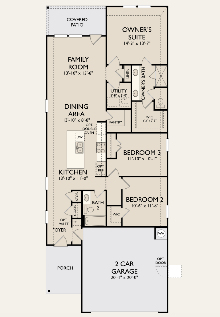 2D floor plan layout for the Buchanan by Ashton Woods in The Homestead at Lariat, Liberty Hill, TX (Image 1). 2D floor plan layout for the Buchanan by Ashton Woods in The Homestead at Lariat, Liberty Hill, TX (Image 1).
