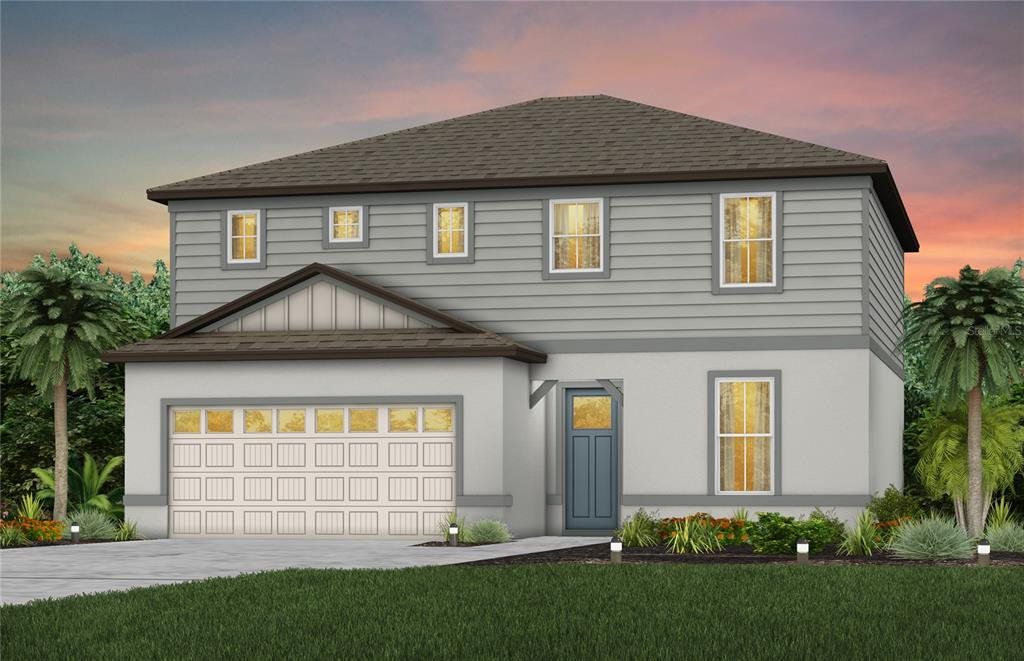 Front exterior of a new home in Silverlake, Lake Alfred, FL, highlighting curb appeal (Image 1). Front exterior of a new home in Silverlake, Lake Alfred, FL, highlighting curb appeal (Image 1).