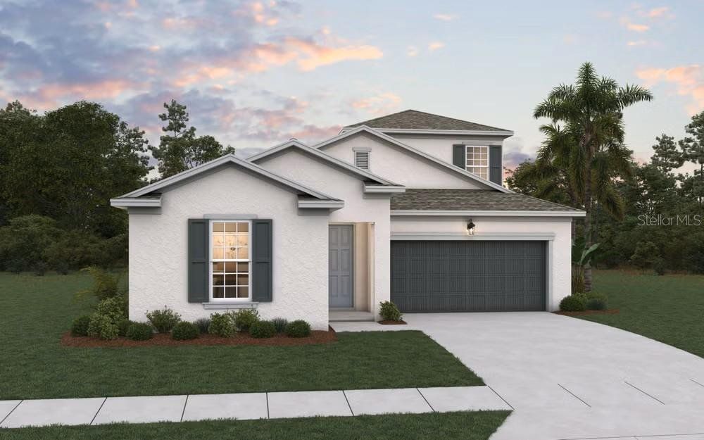 Front exterior of a new home in Glynlea Country Club, Port St. Lucie, FL, highlighting curb appeal (Image 1). Front exterior of a new home in Glynlea Country Club, Port St. Lucie, FL, highlighting curb appeal (Image 1).