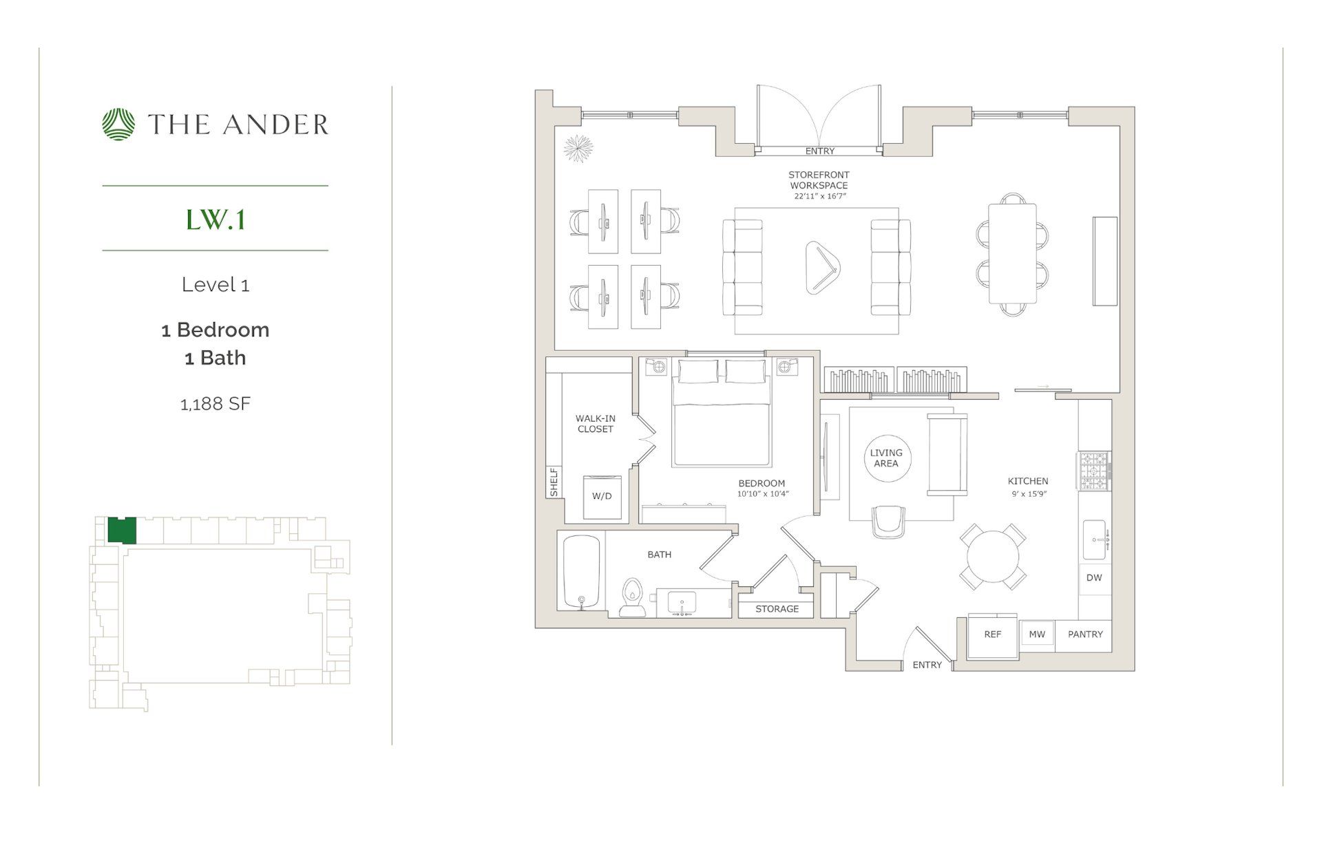 2D floor plan layout for the LW.1 by Ledgestone Development Group in The Ander, Austin, TX (Image 1). 2D floor plan layout for the LW.1 by Ledgestone Development Group in The Ander, Austin, TX (Image 1).
