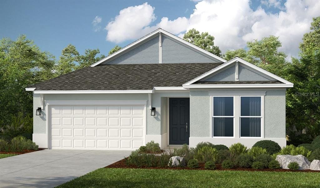 Front exterior of a new home in Skye Ranch Community Group Page, Sarasota, FL, highlighting curb appeal (Image 1). Front exterior of a new home in Skye Ranch Community Group Page, Sarasota, FL, highlighting curb appeal (Image 1).
