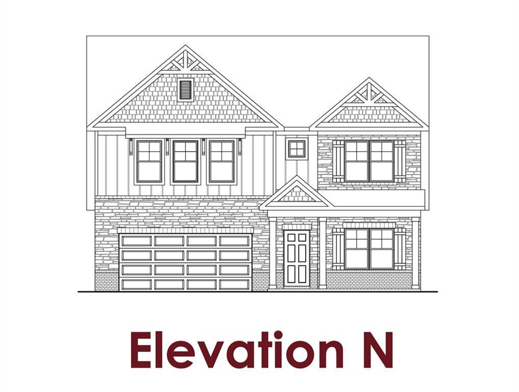 Exterior rendering of this home design in Garland Meadows, Cartersville, GA (Image 1). Exterior rendering of this home design in Garland Meadows, Cartersville, GA (Image 1).