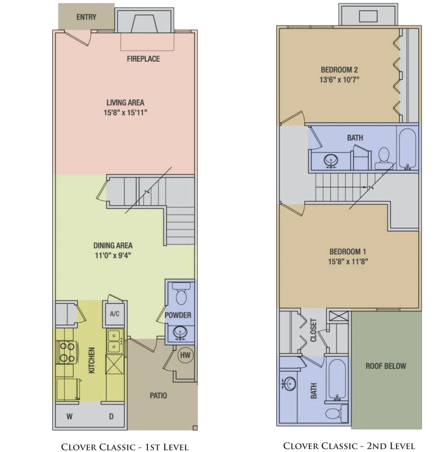 2D floor plan layout for the Clover Classic by Falkin Platnick Realty Group in Calder Park Condominium, San Antonio, TX (Image 1). 2D floor plan layout for the Clover Classic by Falkin Platnick Realty Group in Calder Park Condominium, San Antonio, TX (Image 1).