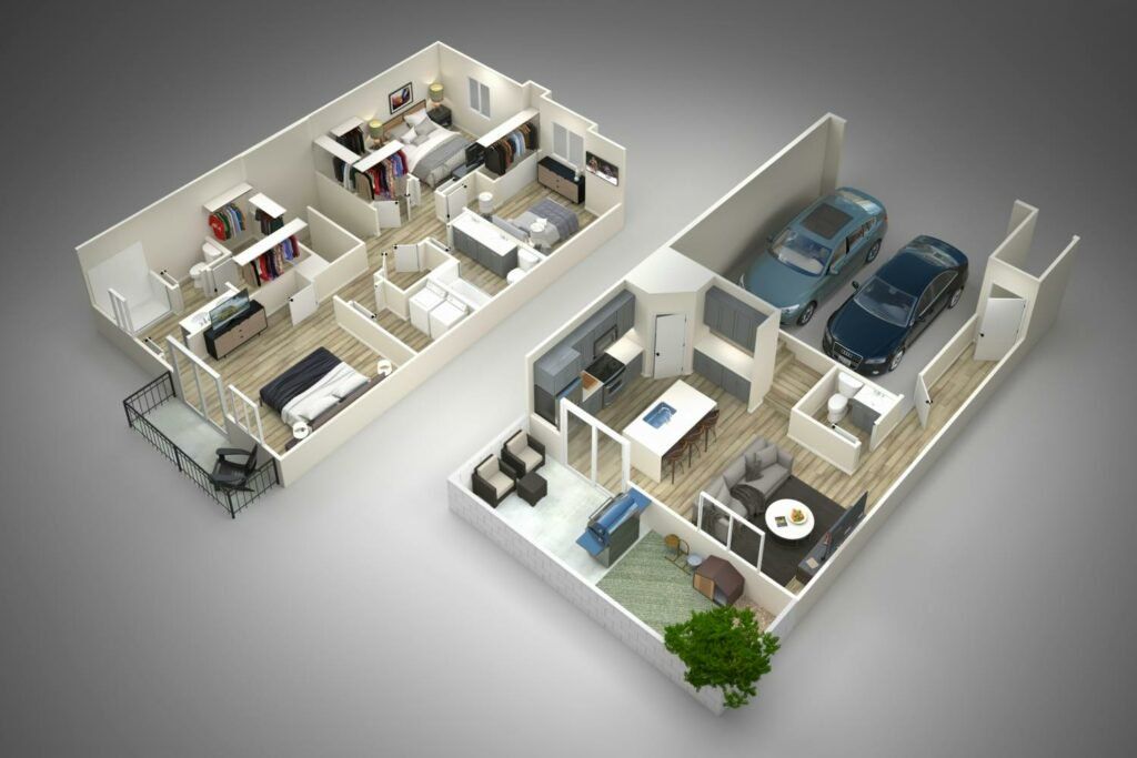 2D floor plan layout for the Scarlet by Ascend Communities in The Melbourne, Phoenix, AZ (Image 1). 2D floor plan layout for the Scarlet by Ascend Communities in The Melbourne, Phoenix, AZ (Image 1).