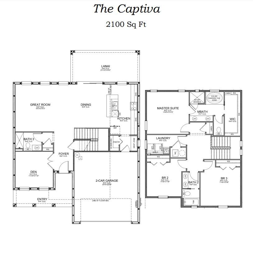 2D floor plan layout for the Captiva by Pioneer Homes in Highland Hills, Hudson, FL (Image 1). 2D floor plan layout for the Captiva by Pioneer Homes in Highland Hills, Hudson, FL (Image 1).