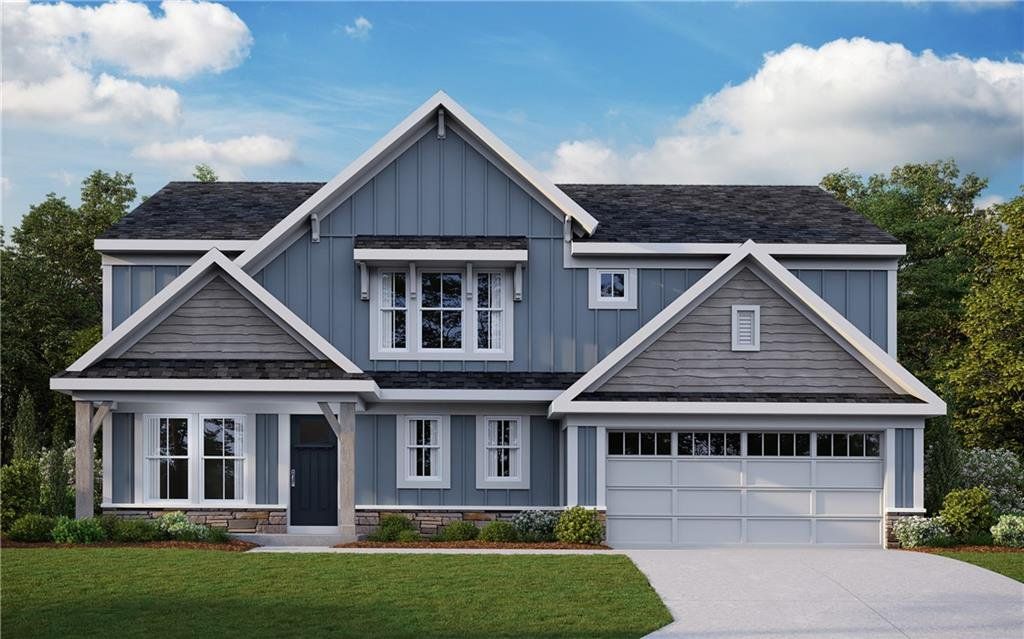 Front exterior of a new home in , Douglasville, GA, highlighting curb appeal (Image 1). Front exterior of a new home in , Douglasville, GA, highlighting curb appeal (Image 1).