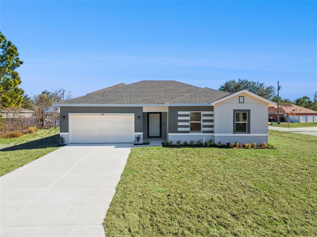 Front exterior of a new home in , Kissimmee, FL, highlighting curb appeal (Image 1). Front exterior of a new home in , Kissimmee, FL, highlighting curb appeal (Image 1).