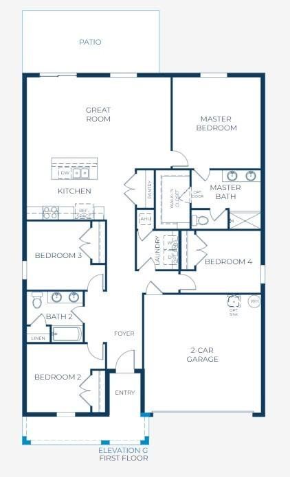 Floor Plan -Model home - actual features may vary. Floor Plan -Model home - actual features may vary.