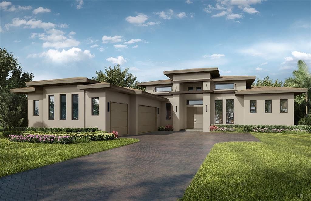 Front exterior of a new home in , Sarasota, FL, highlighting curb appeal (Image 1). Front exterior of a new home in , Sarasota, FL, highlighting curb appeal (Image 1).