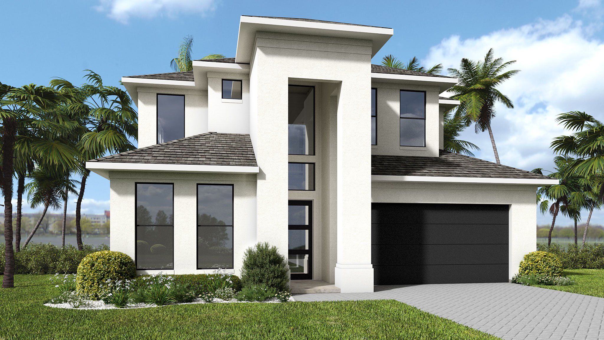 Front exterior of a new home in Magnolia Bay, Nokomis, FL, highlighting curb appeal (Image 1). Front exterior of a new home in Magnolia Bay, Nokomis, FL, highlighting curb appeal (Image 1).