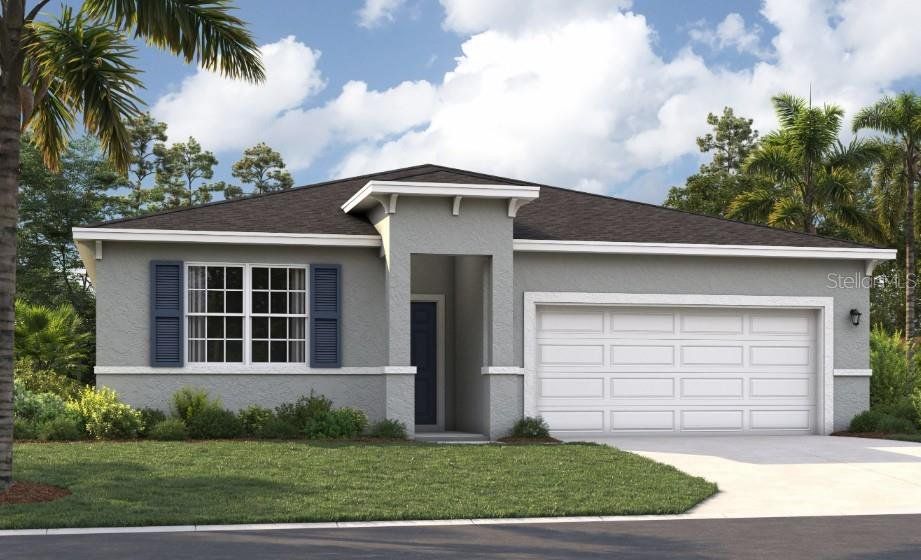 Front exterior of a new home in Scenic Terrace, Lake Hamilton, FL, highlighting curb appeal (Image 1). Front exterior of a new home in Scenic Terrace, Lake Hamilton, FL, highlighting curb appeal (Image 1).