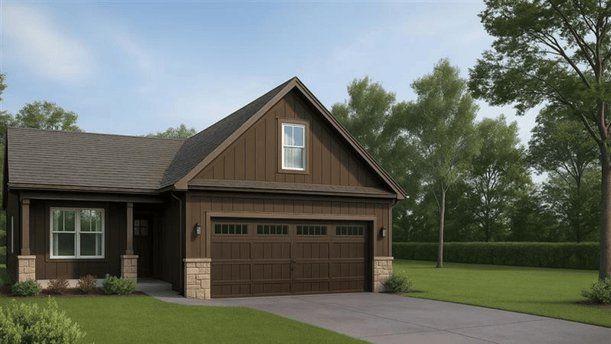 Representative exterior photo of a completed home built from the BAILEY by D.R. Horton in Rutledge Estates, Woodruff, SC (Image 1).