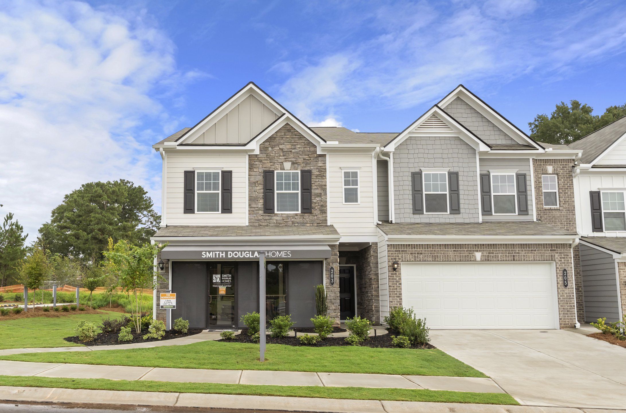 Front exterior of a new home in Jameson Towns, Villa Rica, GA, highlighting curb appeal (Image 1). Front exterior of a new home in Jameson Towns, Villa Rica, GA, highlighting curb appeal (Image 1).