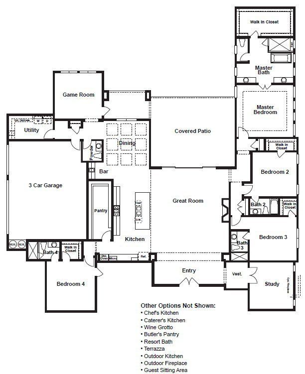 2D floor plan layout of this home in ClearWater Ranch, Liberty Hill, TX (Image 1). 2D floor plan layout of this home in ClearWater Ranch, Liberty Hill, TX (Image 1).