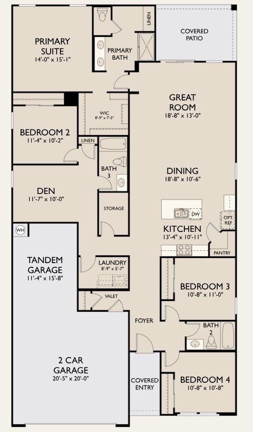 2D floor plan layout for the Sage by Ashton Woods in Claro at Amarillo Creek, Maricopa, AZ (Image 1). 2D floor plan layout for the Sage by Ashton Woods in Claro at Amarillo Creek, Maricopa, AZ (Image 1).
