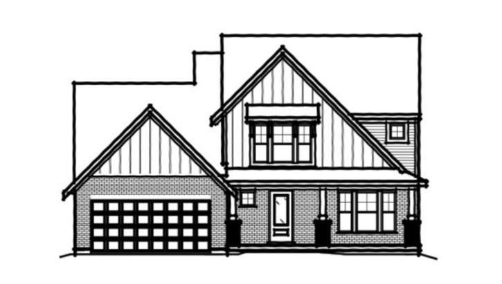 Exterior rendering of this home design in , Hiram, GA (Image 1).