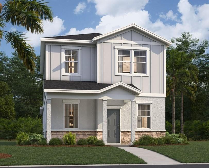 Front exterior of a new home in , Wesley Chapel, FL, highlighting curb appeal (Image 1). Front exterior of a new home in , Wesley Chapel, FL, highlighting curb appeal (Image 1).