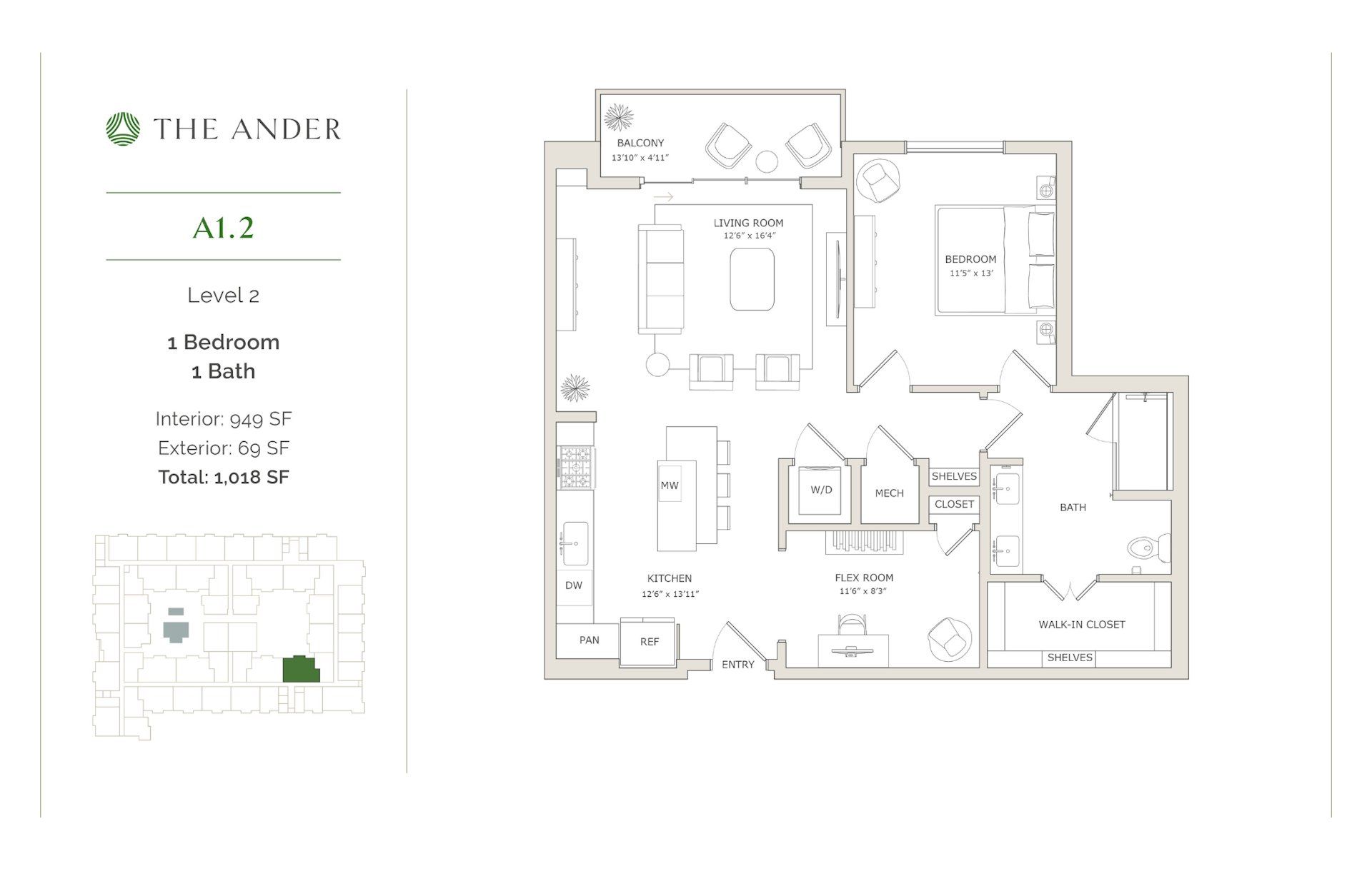 2D floor plan layout for the A1.2 by Ledgestone Development Group in The Ander, Austin, TX (Image 1). 2D floor plan layout for the A1.2 by Ledgestone Development Group in The Ander, Austin, TX (Image 1).