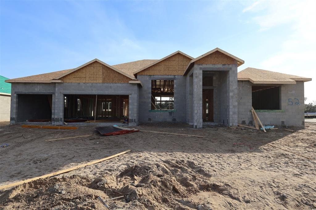 In-progress construction of a new home in Willow Run, Apopka, FL (Image 1). In-progress construction of a new home in Willow Run, Apopka, FL (Image 1).
