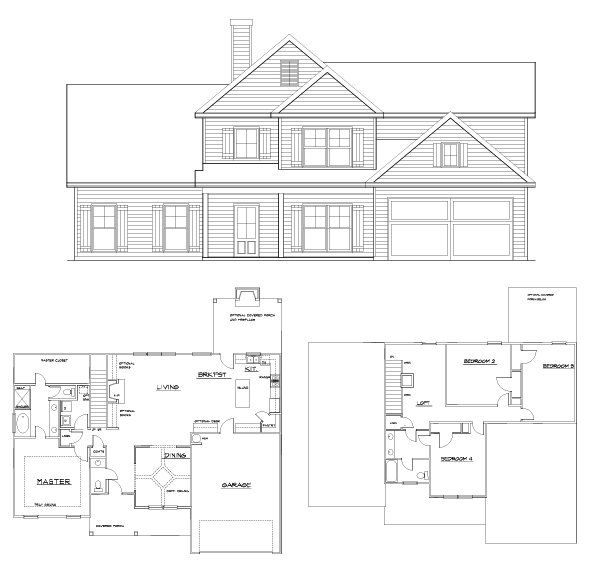 Image 1 representing the The Austin by Labb Homes in Rockwell Farms, Winder, GA.