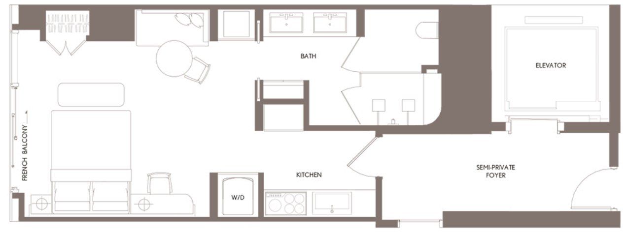 2D floor plan layout for the Residence 09 LVL 42-49 by Property Markets Group in Waldorf Astoria Residences Miami, Miami, FL (Image 1).