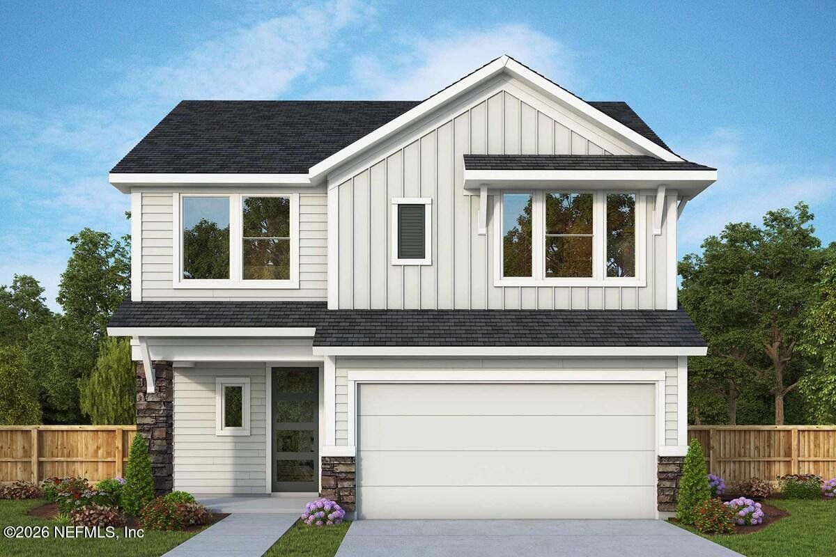 Front exterior of a new home in , St. Augustine, FL, highlighting curb appeal (Image 1). Front exterior of a new home in , St. Augustine, FL, highlighting curb appeal (Image 1).