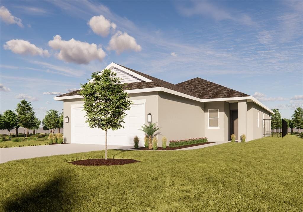 Front exterior of a new home in Broadleaf, Parrish, FL, highlighting curb appeal (Image 1). Front exterior of a new home in Broadleaf, Parrish, FL, highlighting curb appeal (Image 1).