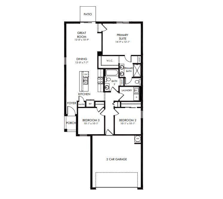 2D floor plan layout of this home in Leyland Preserve - Premier Series, Brooksville, FL (Image 1). 2D floor plan layout of this home in Leyland Preserve - Premier Series, Brooksville, FL (Image 1).