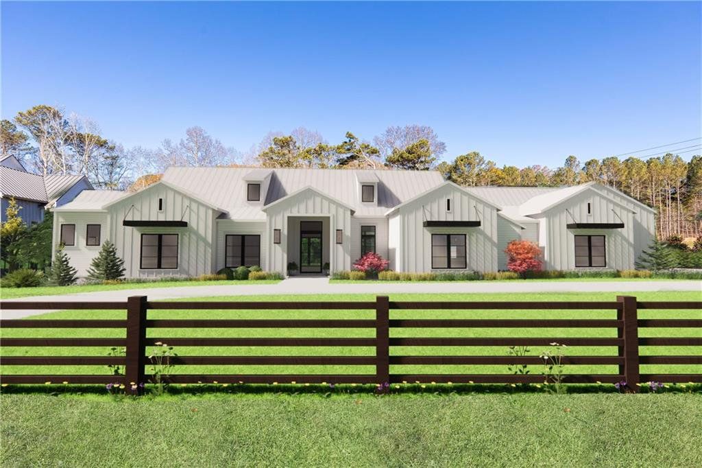 Front exterior of a new home in , Milton, GA, highlighting curb appeal (Image 1).