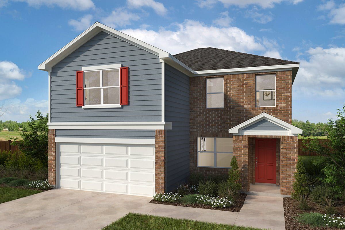 Front exterior of a new home in Cottonwood Creek, Seagoville, TX, highlighting curb appeal (Image 1). Front exterior of a new home in Cottonwood Creek, Seagoville, TX, highlighting curb appeal (Image 1).
