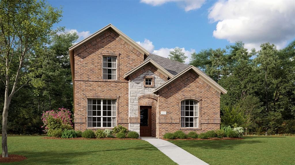 Front exterior of a new home in Northpointe, Fort Worth, TX, highlighting curb appeal (Image 1). Front exterior of a new home in Northpointe, Fort Worth, TX, highlighting curb appeal (Image 1).