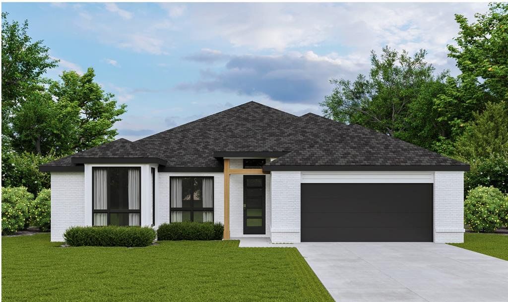 Front exterior of a new home in Terrace Oaks, Arlington, TX, highlighting curb appeal (Image 1). Front exterior of a new home in Terrace Oaks, Arlington, TX, highlighting curb appeal (Image 1).